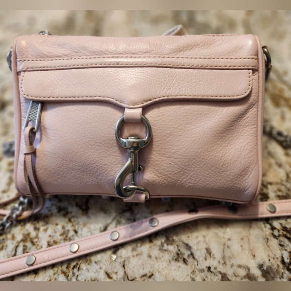 Rebecca Minkoff Mini mac M.A.C. Pink Leather Crossbody Bag EUC - Picture 1 of 15